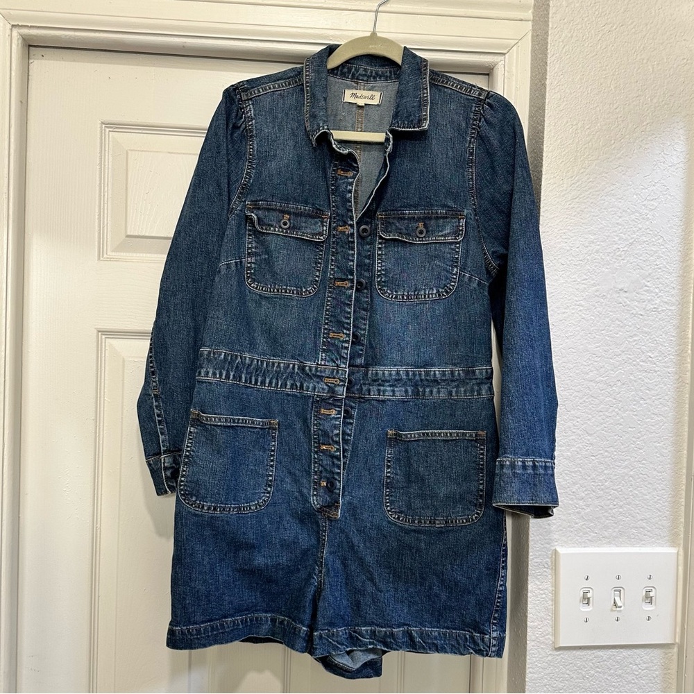 Madewell Denim Romper Jumpsuit EUC size 14